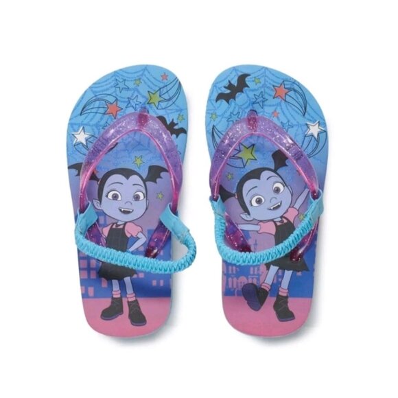 Disney Vampirina Toddler Girls Flip Flops Size 7/8 - Picture 1 of 2